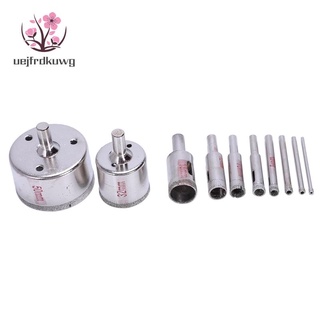Set 10 mũi khoan lỗ 3-50mm chuyên dụng cho cắt kính đá hoa cương