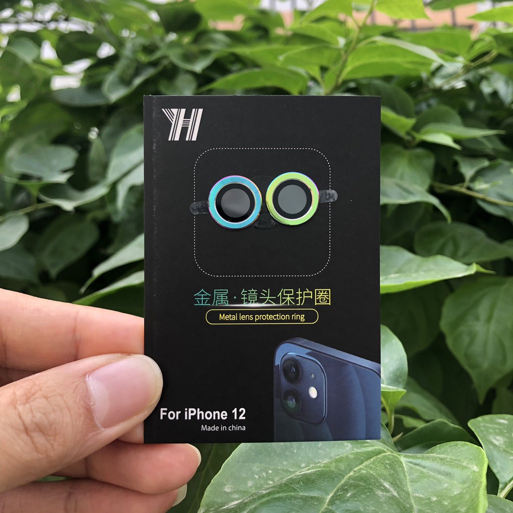 Bộ Vòng TITAN Bảo Vệ Camera IPhone 12-12Mini, 12Pro, 12PRM,  iP13, 13Pro - 13PRM Chống Bụi, Hạn Chế Vân Tay & Mờ Camera