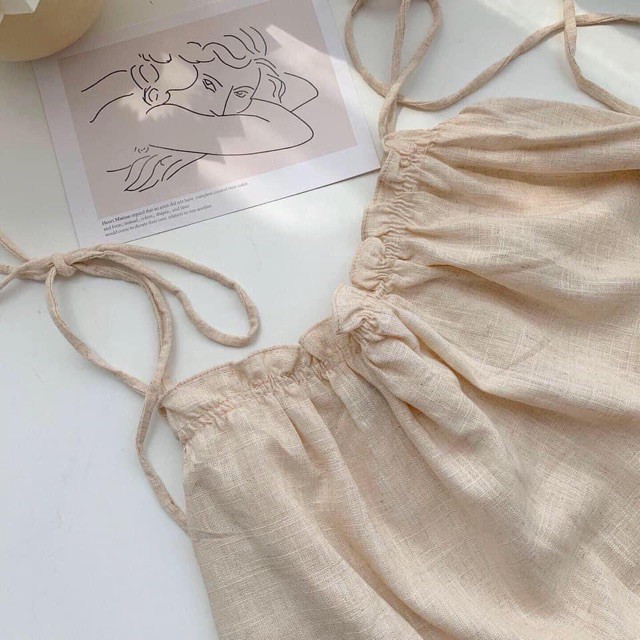 [Mã FAMAYWA giảm 10K đơn 50K] Áo 2 dây đũi linen viền bèo siêu hot | BigBuy360 - bigbuy360.vn
