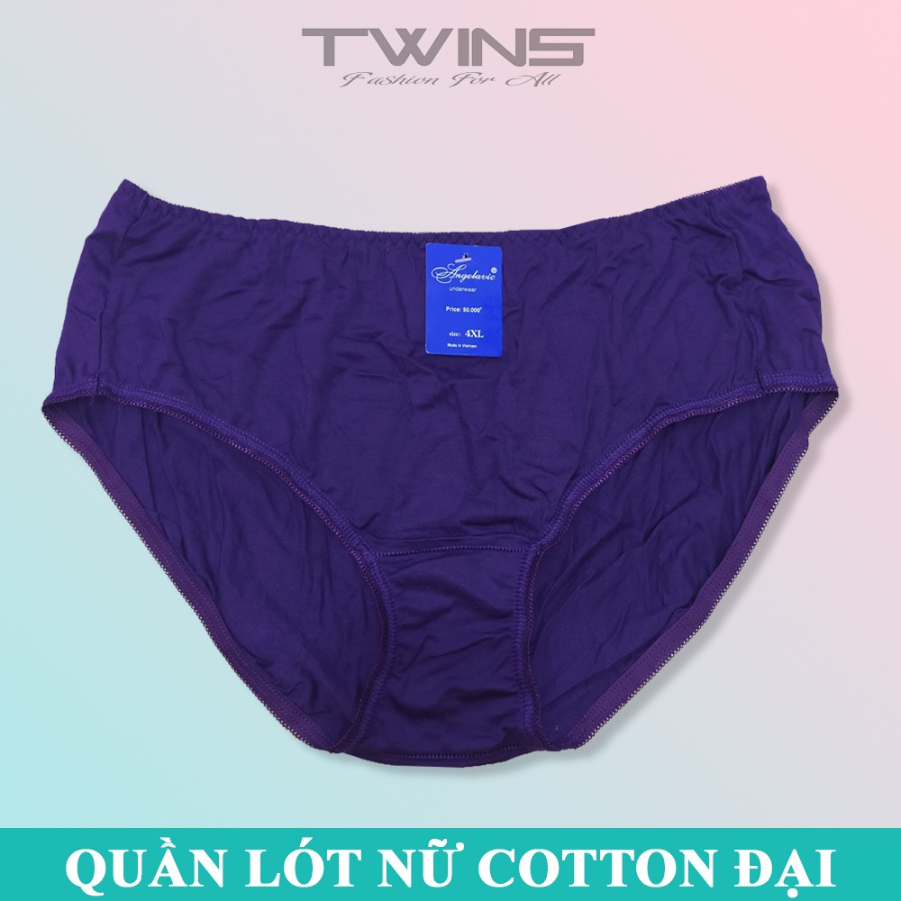 Quần lót nữ cotton cao cấp trơn bigsize chất liệu mềm mại thoáng mát thiết kế đơn giản size lớn từ 70kg-90kg
