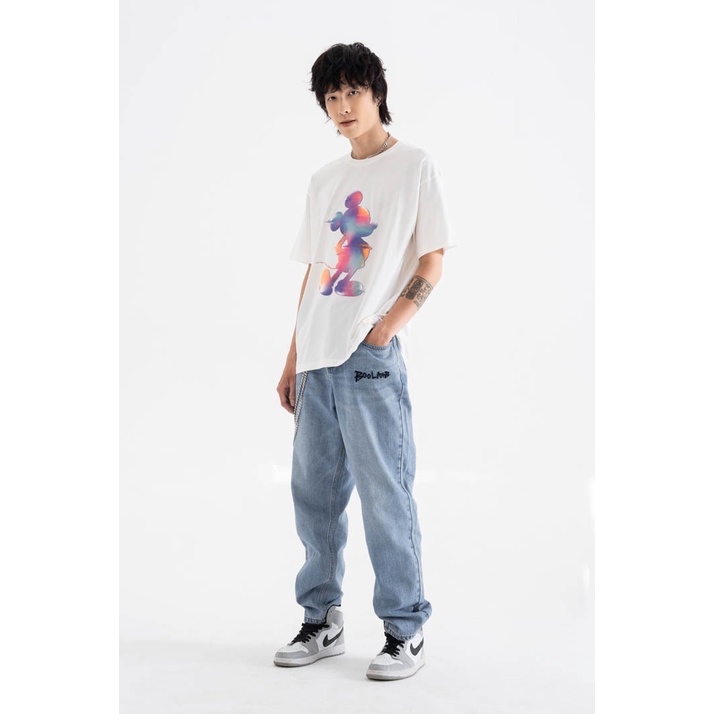 Áo Thun BOO Unisex Dáng Regular Vải Cotton Cao Cấp In Graphic Mickey BZL Họa Tiết Gradient