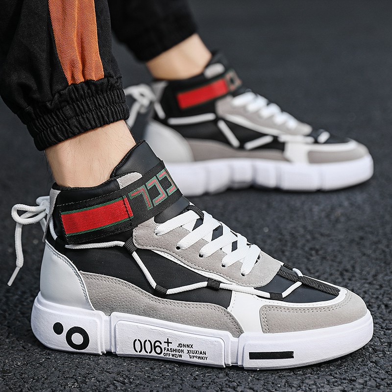 Giày cao cổ nam đế chữ dây luồn cổ có tem nổi bật mẫu mới về 2020 | BigBuy360 - bigbuy360.vn