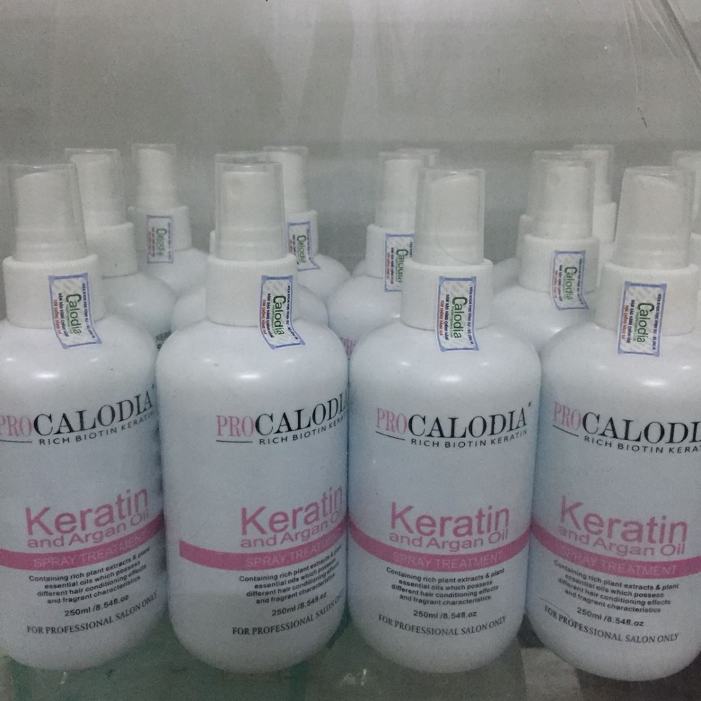 Xịt phục hồi tóc Calodia Keratin Spray siêu mềm mượt 250ml ( mẫu mới)