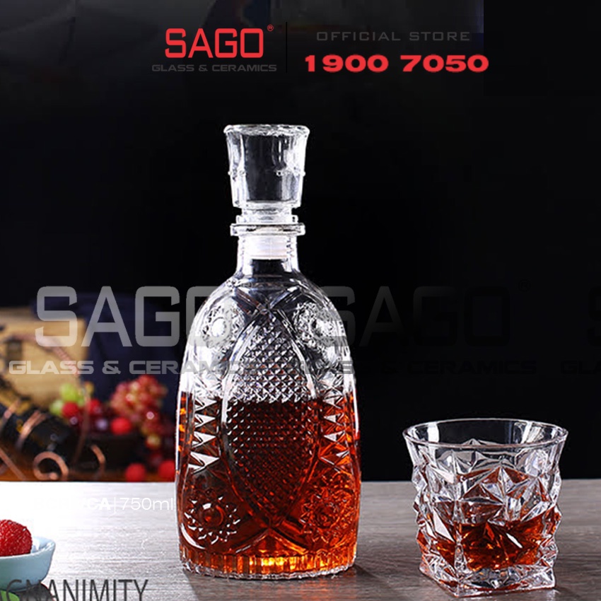 Bình Thủy Tinh Sang Trọng 750ml | BCR-VCA-750