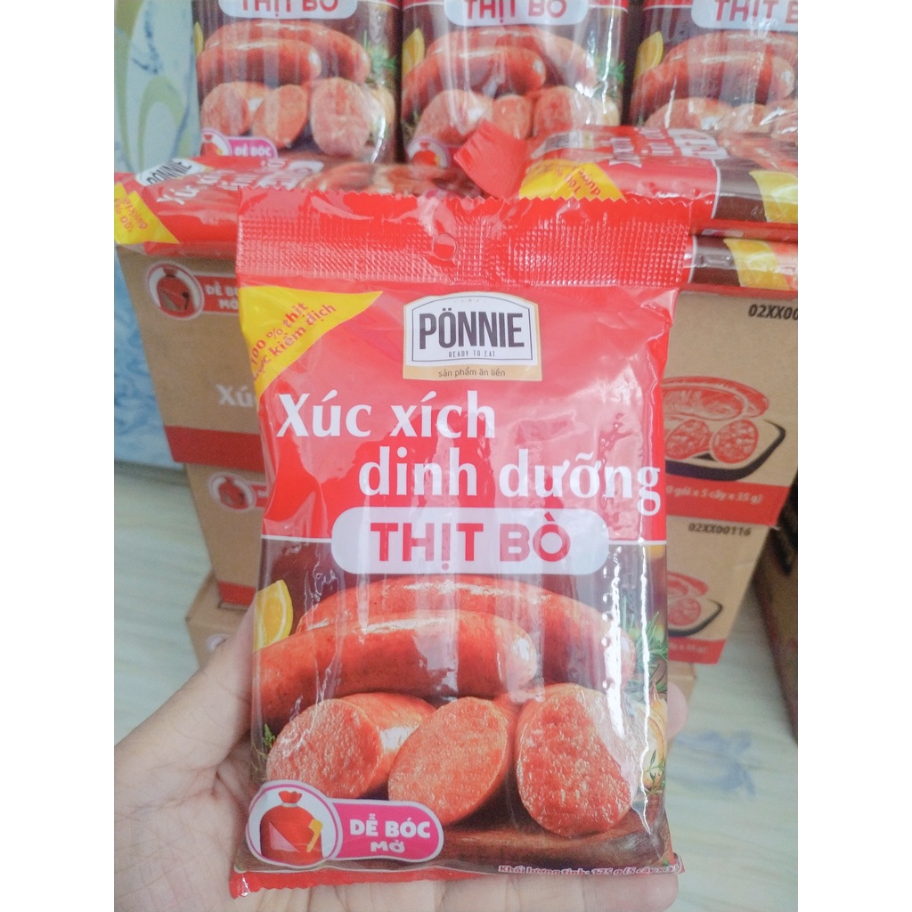 Xúc Xích Ponnie Thịt bò mới ( 175gr)