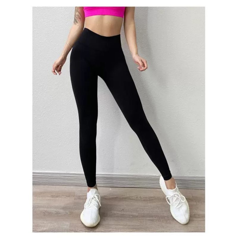 Quần legging nữ dài nâng mông vải Cotton co giãn có túi co giãn 4 chiều dáng ôm - Quần legging cạp cao nữ mặc đi học làm