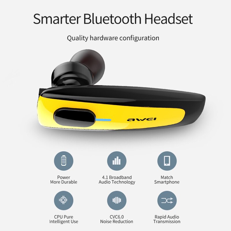 Tai nghe Bluetooth không dây Awei N3 có micro phong cách công sở cho điện thoại iphone