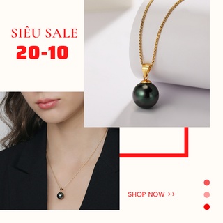 Dây chuyền Ngọc trai nhân tạo cao cấp TG chuỗi bạc mạ vàng 14k sang trọng