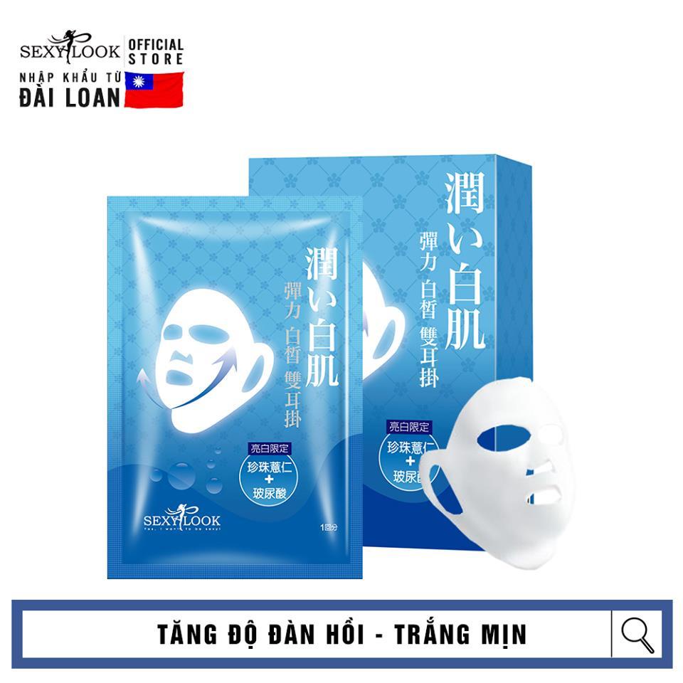 Mặt Nạ Nâng Cơ V Line 360 Sexylook Đài Loan Xanh Dương [HỘP 10 MIẾNG] Dưỡng Trắng Đều Màu Da Mịn Màng Chống Chảy Xệ