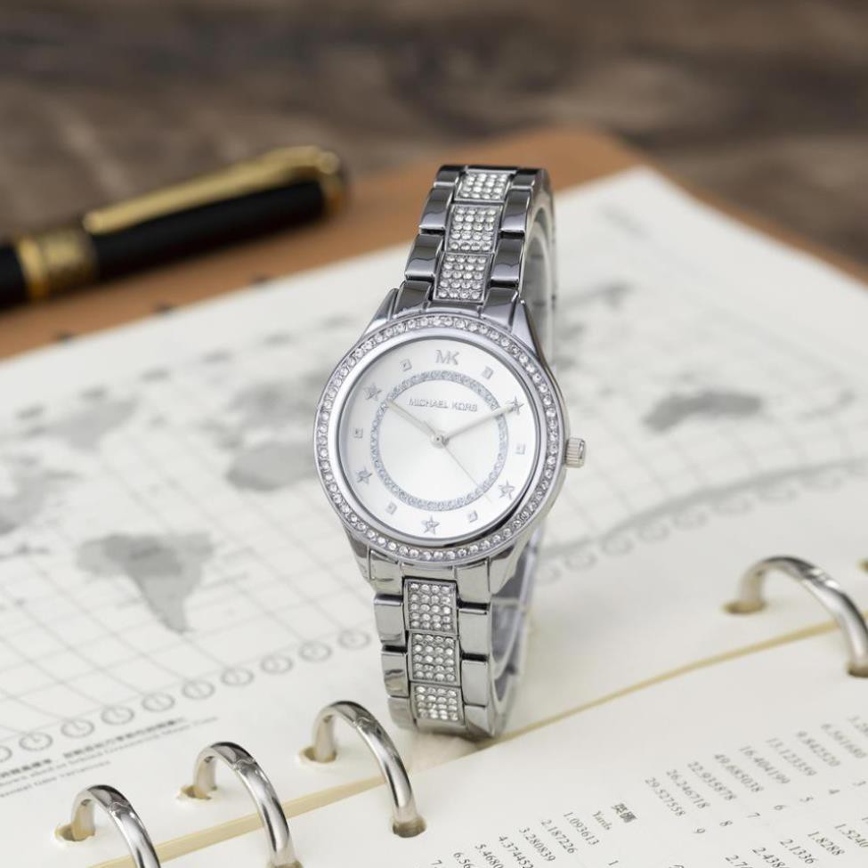 Đồng hồ nữ MK máy pin dây kim loại mặt chống xước cao cấp có bảo hành DHN222 -Shop116