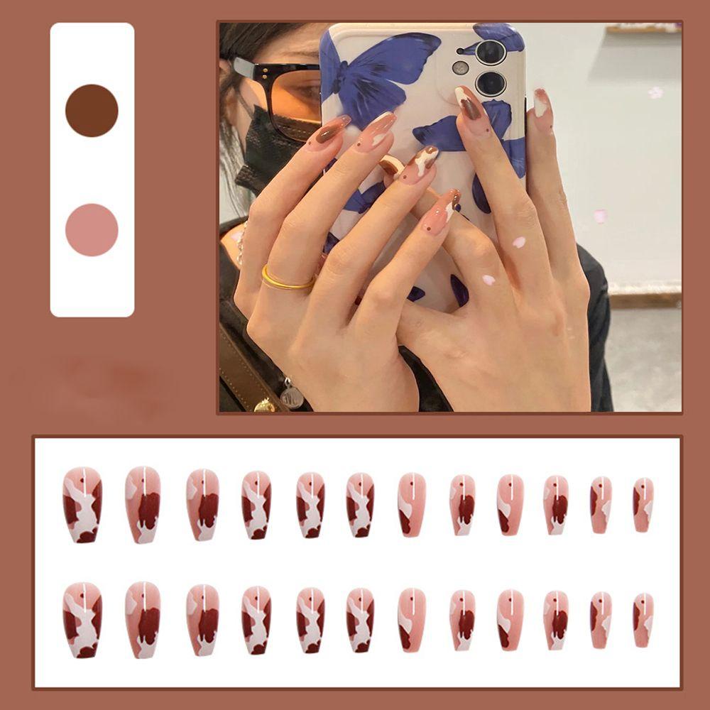 Hộp 24 Móng Tay Giả Trái Tim Xinh Xắn MIHAN1