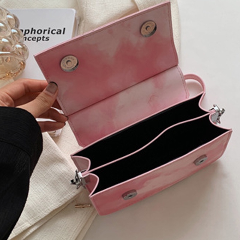 Túi Đeo Vai Hình Vuông Cỡ Nhỏ Màu gradient Phối Dây Xích Thời Trang Cho Nữ