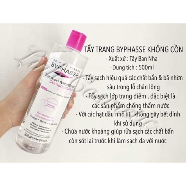 Nước tẩy trang BYPHASSE không cồn