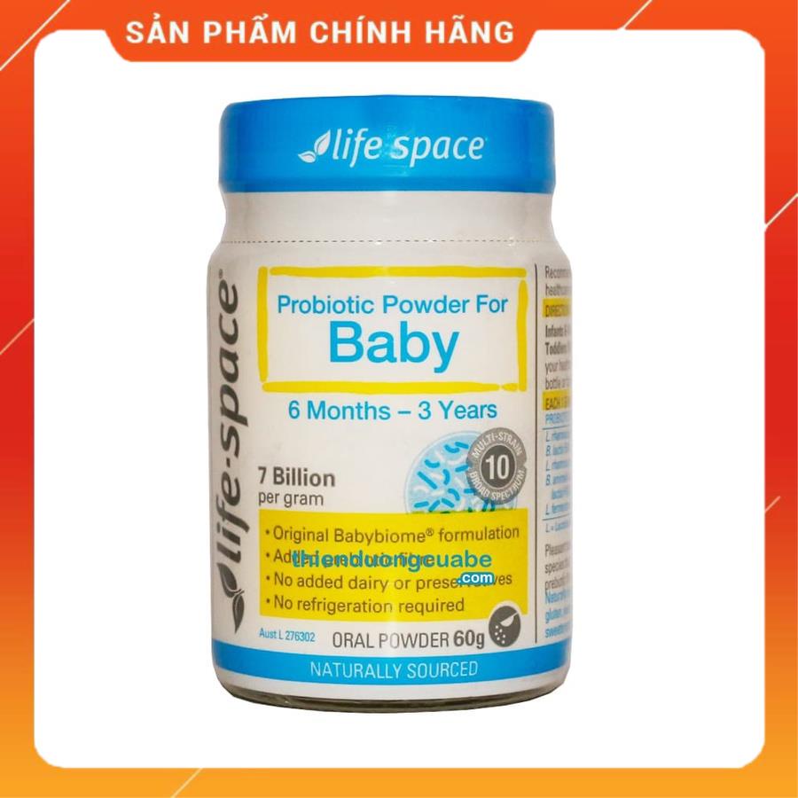 Men vi sinh Probiotic Baby – Life Space 60g hỗ trợ hệ tiêu hóa khỏe mạnh cho bé từ 6m-3 tuổi
