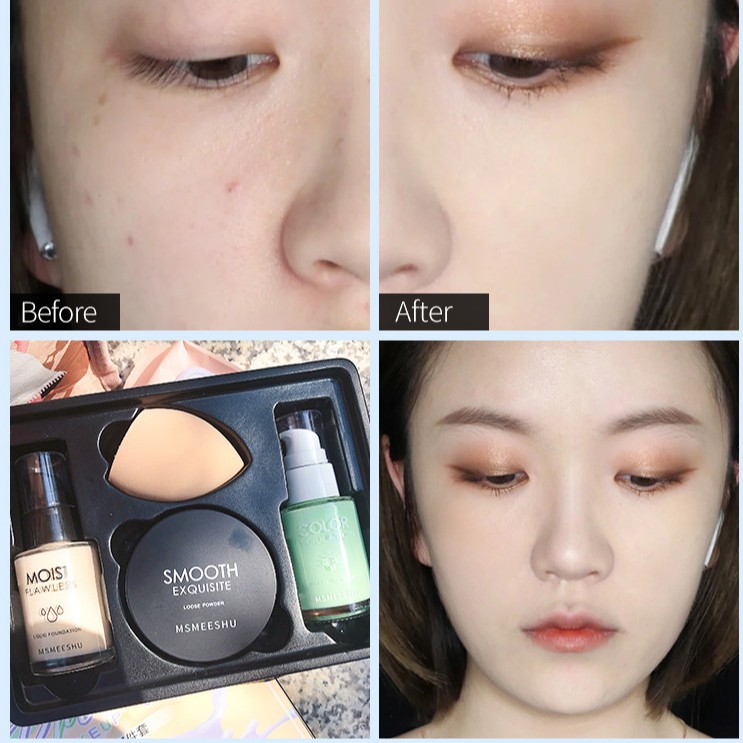 [Mã CHUYENSI9 để giảm 5k] BỘ TRANG ĐIỂM 4 MÓN BAXI PRETTY MAKEUP