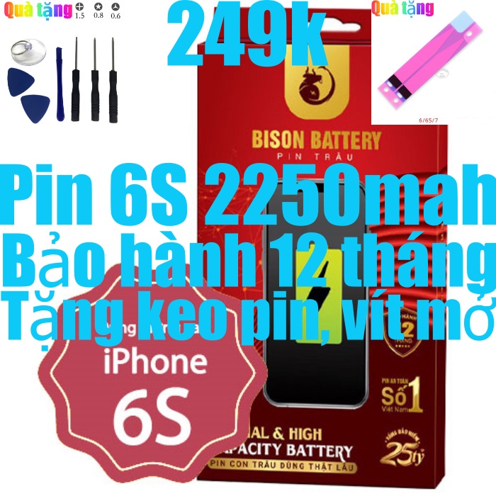 Pin Bison 6s dung lượng cao 2250mAh