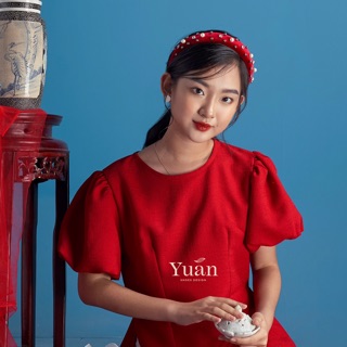 Mấn bờm cài tóc nhung phối đá và hạt trai