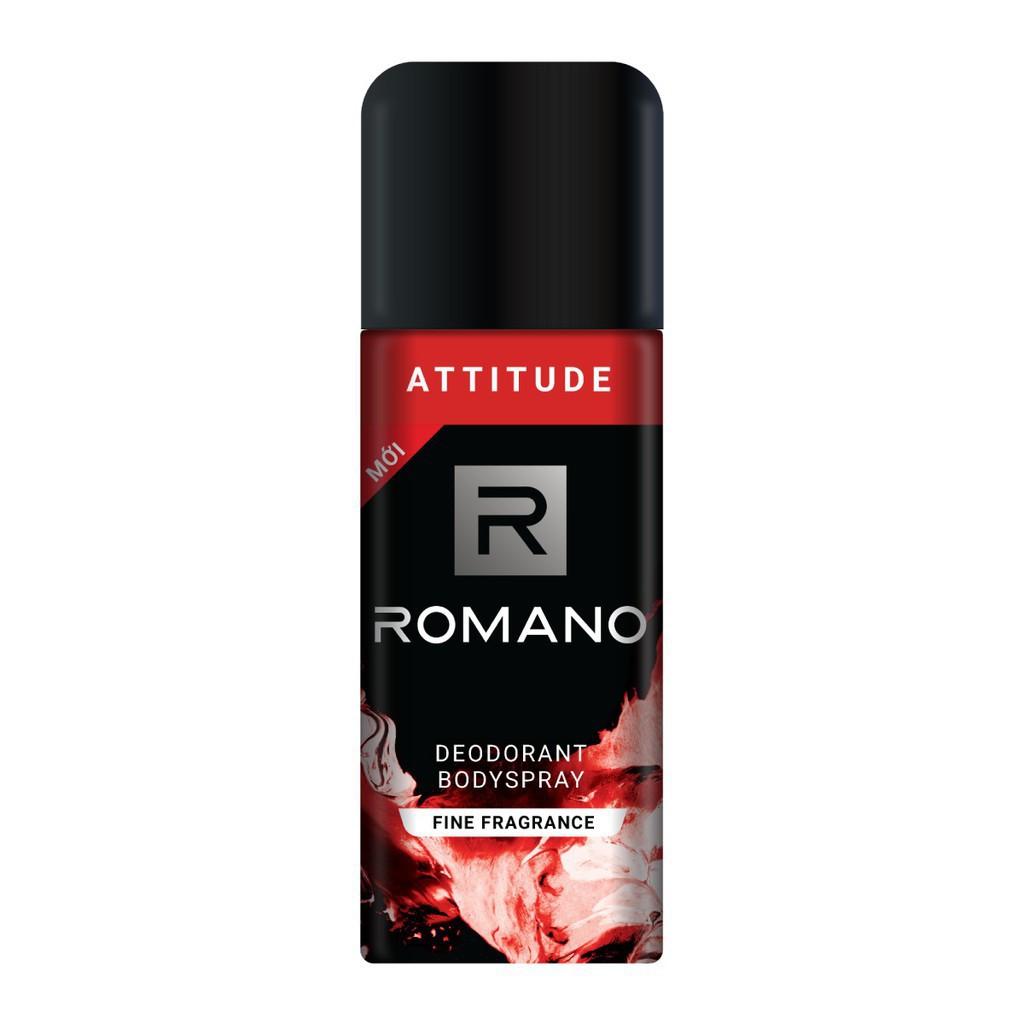 Xịt toàn thân cao cấp Romano Attitude nồng ấm cá tính ngăn mồ hôi & mùi cơ thể 150ml