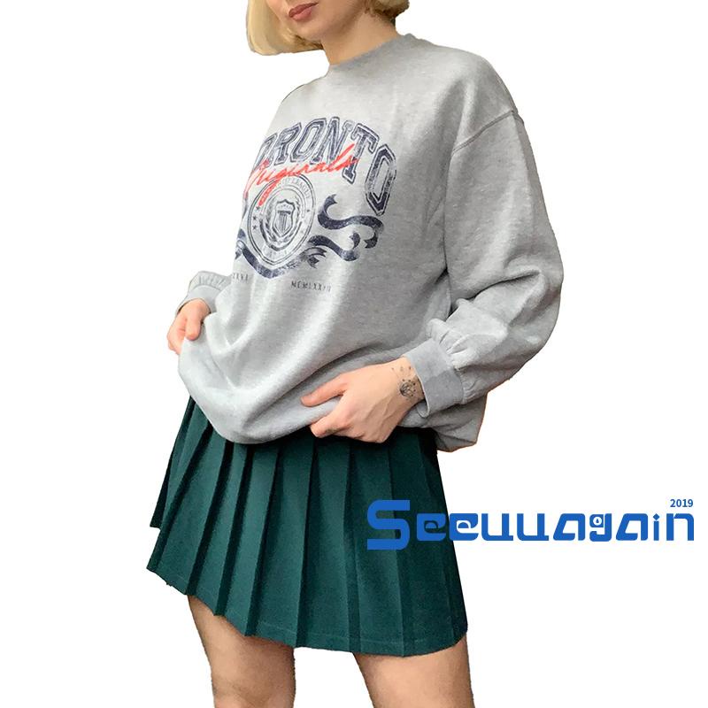 Chân váy tennis xếp ly lưng cao có khóa kéo màu xanh lá/ nâu phong cách preppy cho nữ