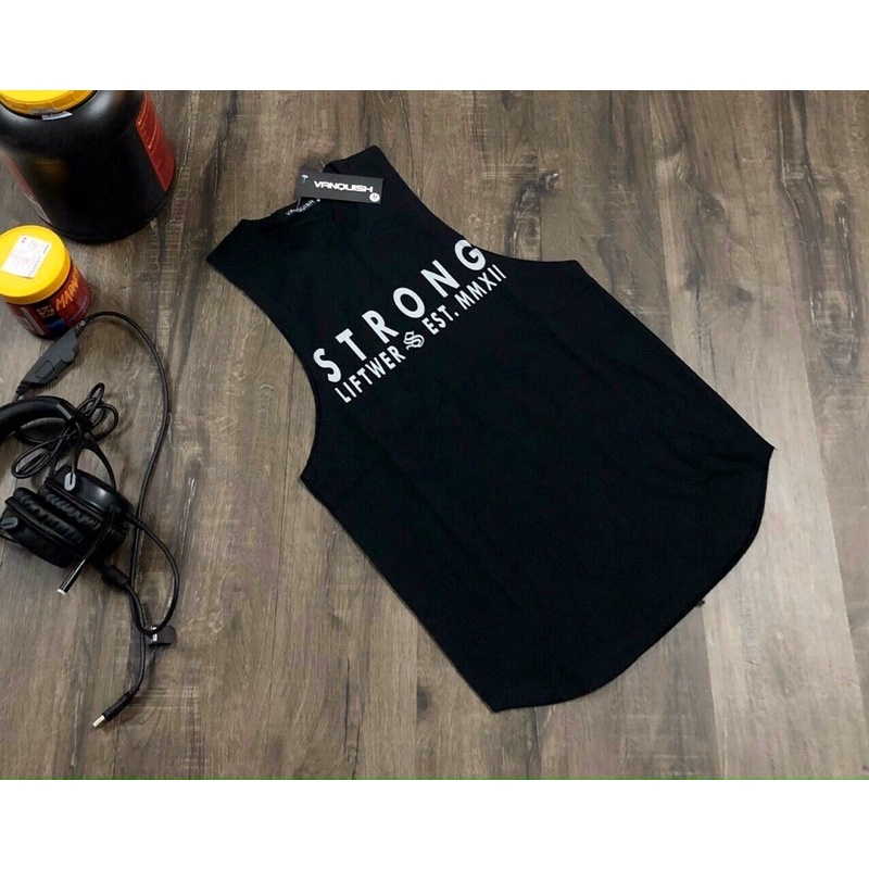 Áo tanktop tập gym nam ,áo 3 lỗ tập gym nam thun co giãn thấm hút mồ hôi