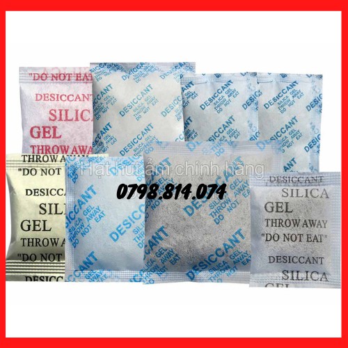 Gói hút ẩm tủ quần áo - Cân 1kg loại 1/2/3/5/10/50/100g Silicagel - Gói chống ẩm mốc, khử mùi.