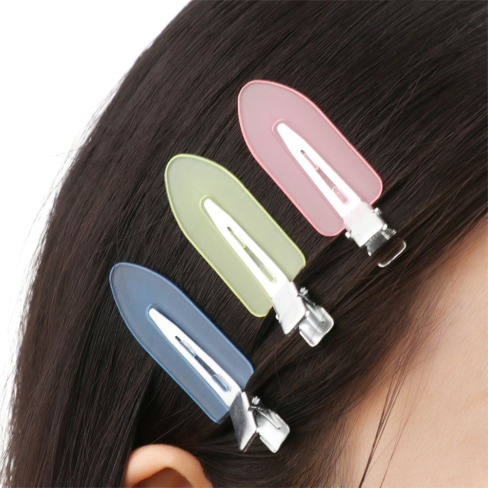 (Hàng Mới Về) Bộ 4 Kẹp Tóc Cố Định Không Để Lại Dấu Vết Màu Kẹo Trong Suốt Thời Trang