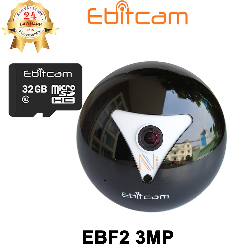 Camera Ip Wifi EbitCam Fisheye EBF2 (3.0 MP) - Tặng Thẻ Nhớ Ebitcam 32GB