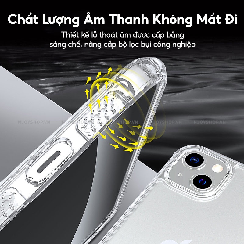 Ốp Lưng Nhám Chống Vân Tay Hybrid Matte Chống Sốc 4 Góc Bảo Vệ Camera Cho 13 Pro Max Njoyshop