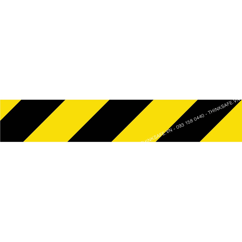 Băng keo cảnh báo dán nền 3M 766 màu vàng sọc đen chuyên dùng dán nền cảnh báo cho nhà xưởng tủ điện - Thinksafe