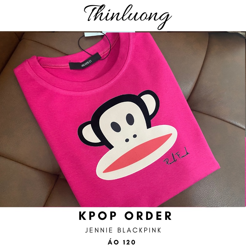 (Sẵn - video ) Áo thun cotton dáng croptop giống Jennie màu hồng đậm