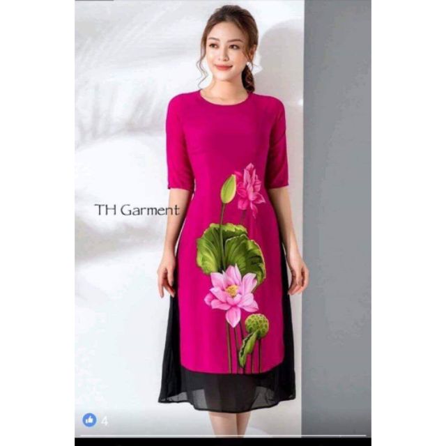 { HÀNG NEW ĐẸP}_ ÁO DÀI CÁCH TÂN NỮ_ÁO DÀI CÁCH TÂN HOA SEN