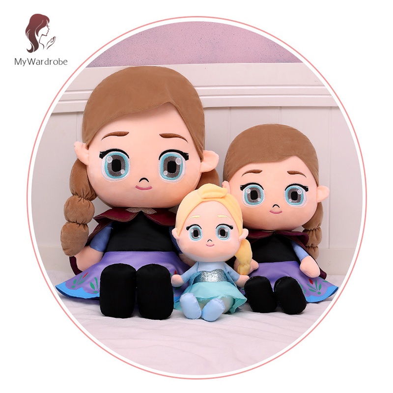 Gối nhồi bông siêu mềm hình công chúa Elsa Anna Frozen cho bé