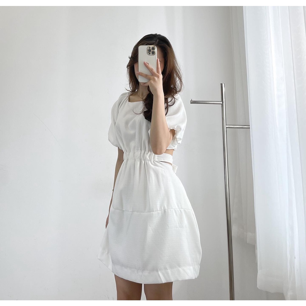 Đầm cổ tròn  khoét lưng thời trang  miho house