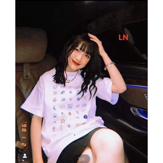 Áo phông 5D nhiều hình nhỏ LN11