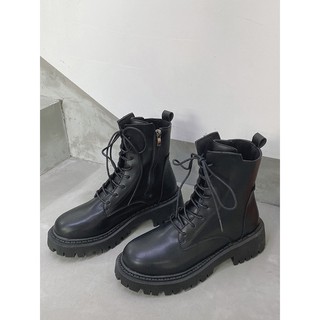 Boots cao cổ da nữ ngầu