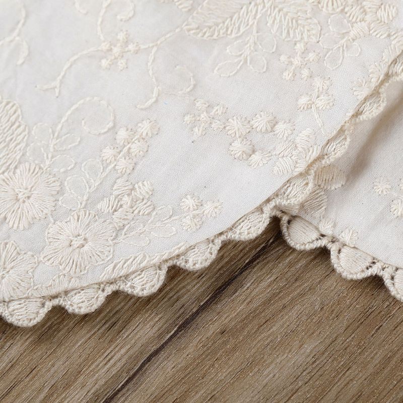 Yếm Ăn Cotton Thêu Họa Tiết Dễ Thương Thời Trang Cho Bé