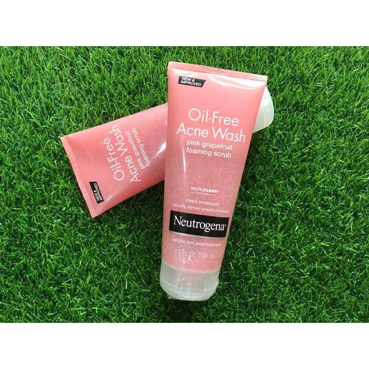 Sữa Rửa Mặt Neutrogena Oil Free Acne Wash Pink Grapefruit Foaming Scrub