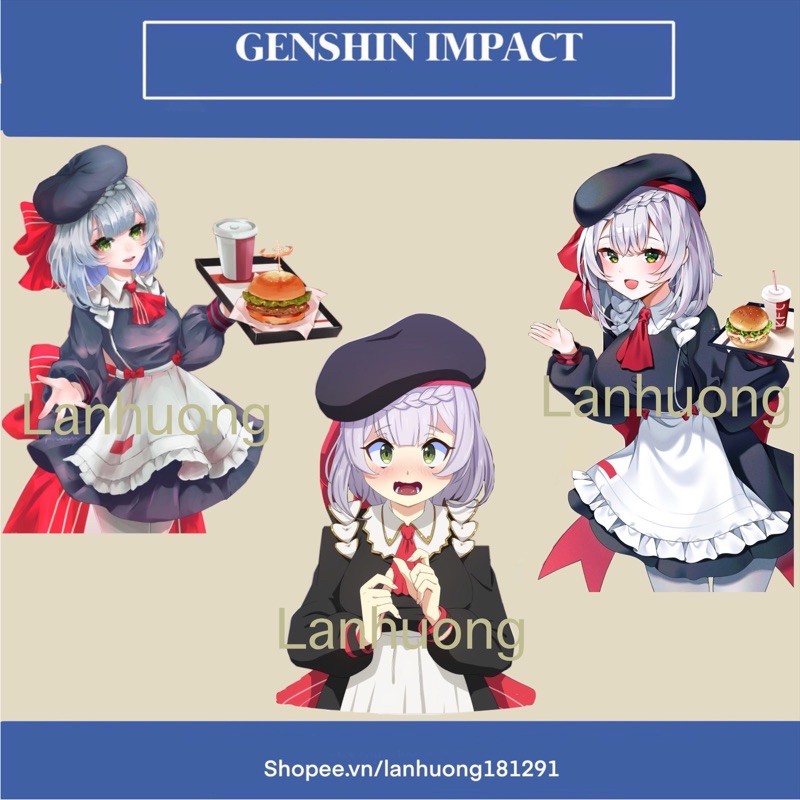 Set nhãn dán Noelle Genshin impact