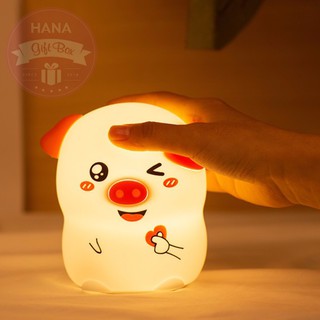ĐÈN NGỦ CẢM ỨNG ĐỔI MÀU HEO BẮN TIM - HanaGiftBox