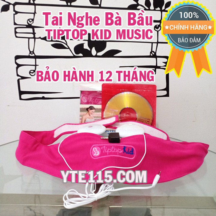 TAI NGHE BÀ BẦU TIPTOP KID MUSIC MÀU HỒNG - TẶNG DÂY NỐI DÀI VÒNG BỤNG - YTE115.COM ĐẠI LÝ CHÍNH THỨC TIP TOP KID