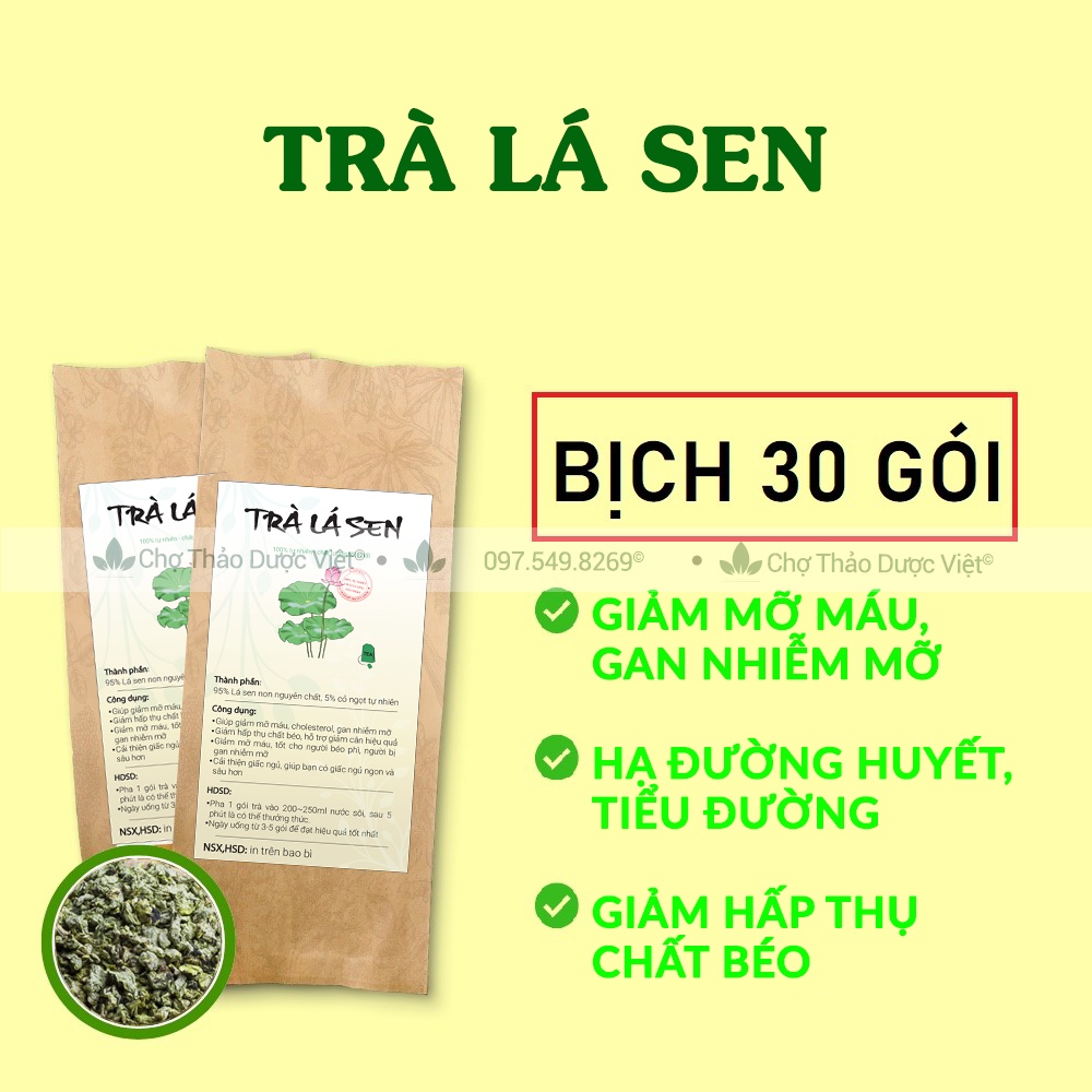 Trà lá sen túi lọc  - Chợ Thảo Dược Việt