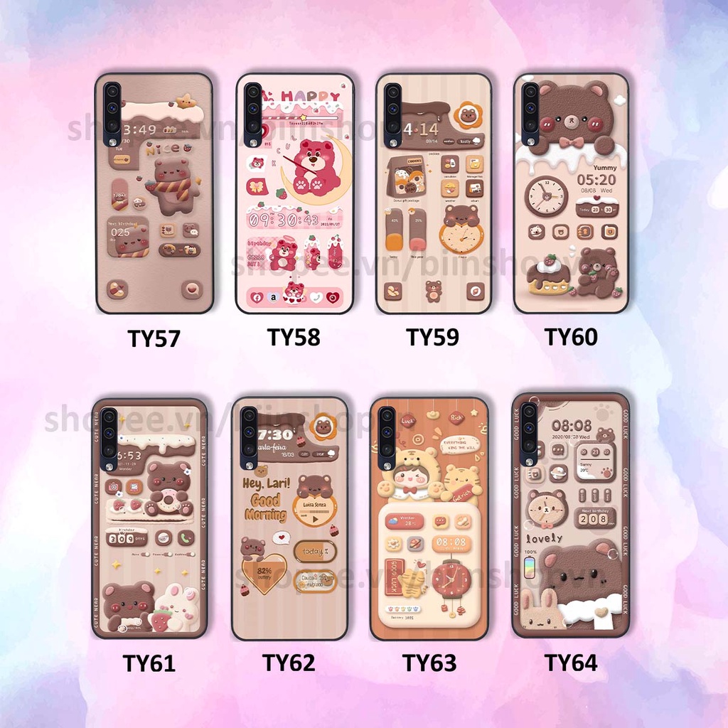 Ốp Samsung A30s / A50 / A50s / A70 in 3D icon gấu nổi siêu xinh, siêu đáng yêu, cá tính phong cách