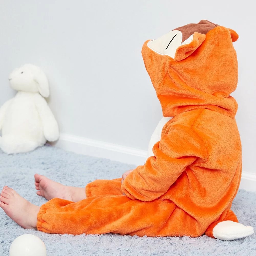 Bộ đồ ngủ pijama hình chú cáo hoạt hình cho bé 0-36 tháng tiện lợi