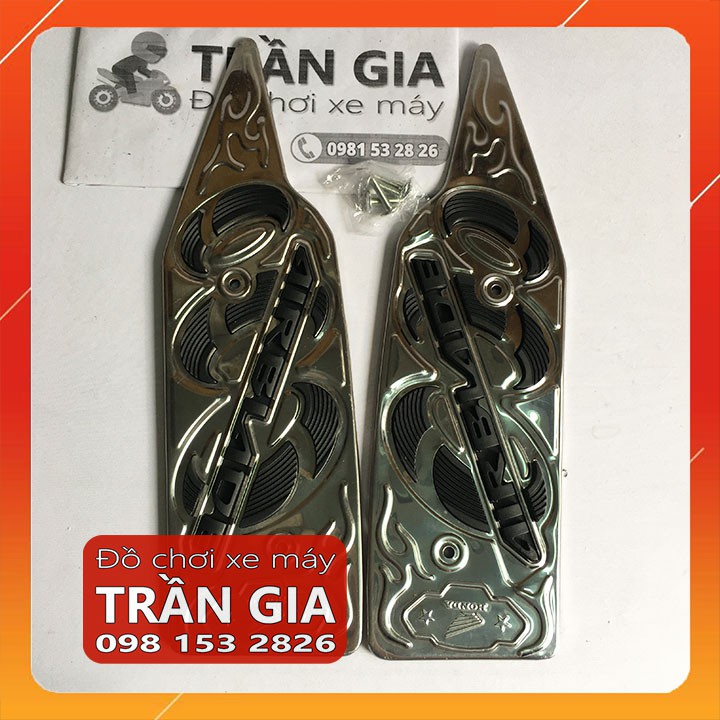 Thảm lót để chân INOX xe AB airblade 2013-2014-2015 tấm trải sàn gác chân air blade - phụ kiện trang trí