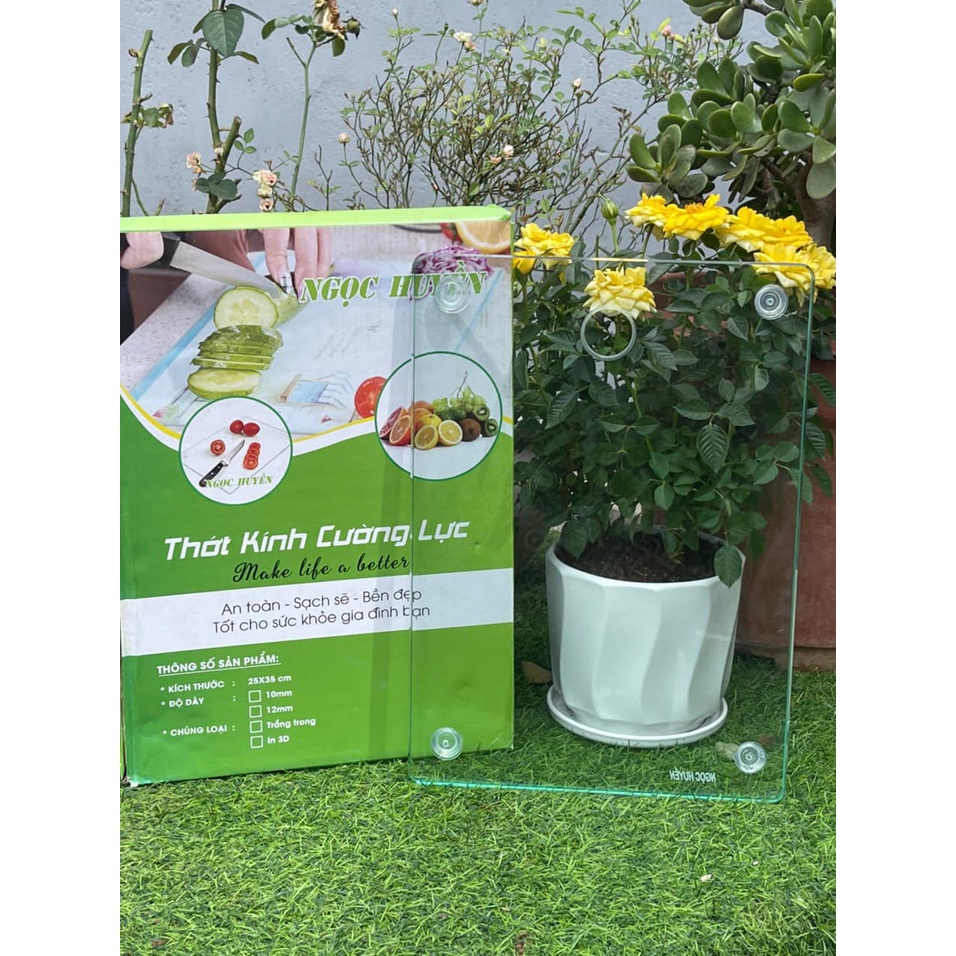 Thớt Kính Cường Lực Công Nghệ Dày 12mm Siêu Bền