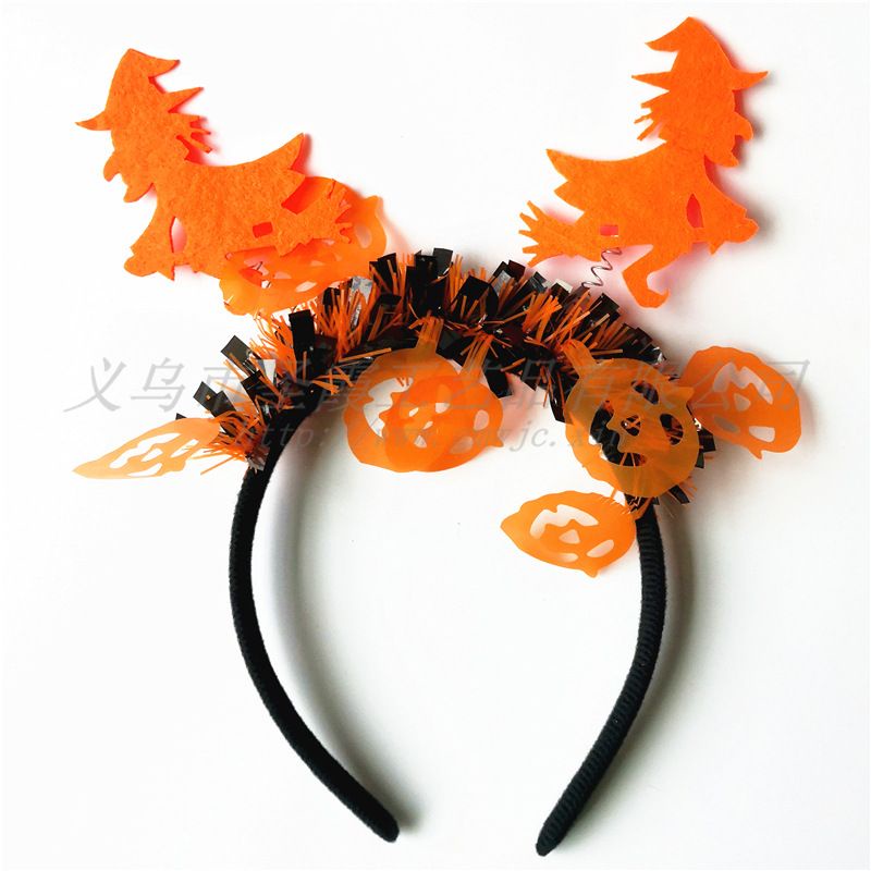 Cài tóc bờm tóc hoá trang Halloween hình bí ngô/phù thủy/bộ xương/con nhện