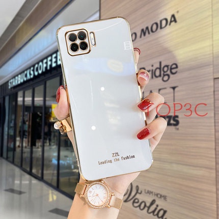 Ốp điện thoại oppo A93 Ốp Điện Thoại Viền Thẳng Thời Trang Sang Trọng Cho OPPO A93 Reno 6Z 5G Reno 7 4G A94 Reno5 Reno6 5G ZB