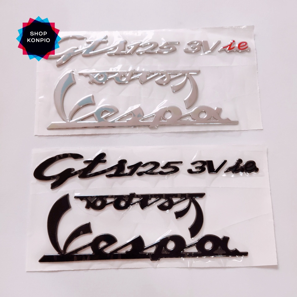 Tem 3D Vespa GTS 125 3V Ie Dán Xe Chống Thấm Nước