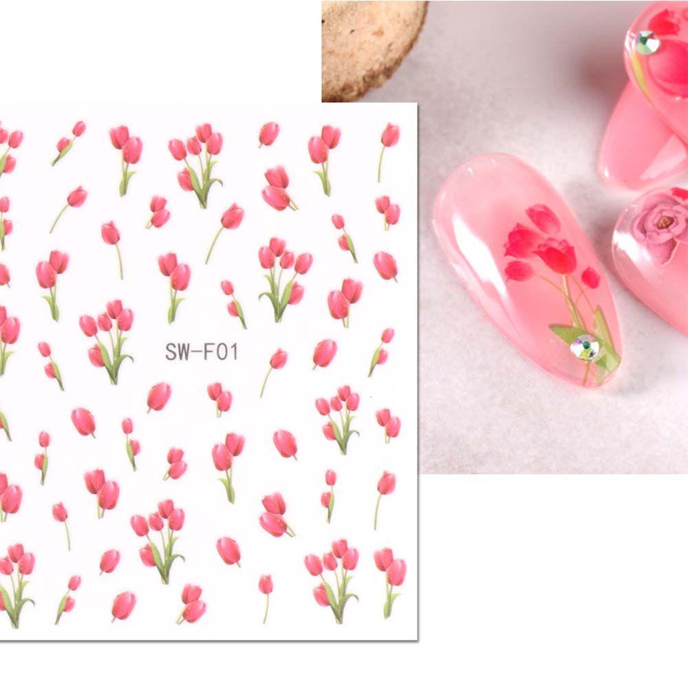 Miếng Dán Trang Trí Móng Tay 3D Thời Trang Xuân Hè