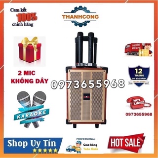 Loa kéo karaoke boom ✨ chính hãng ✨ loa kéo di động bluetooth tặng 2 mic không dây
